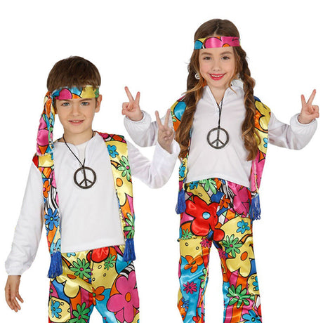 disfraz hippie infantil colores