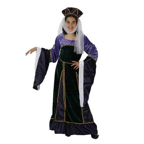 Disfraz de Dama Medieval Morada infantil