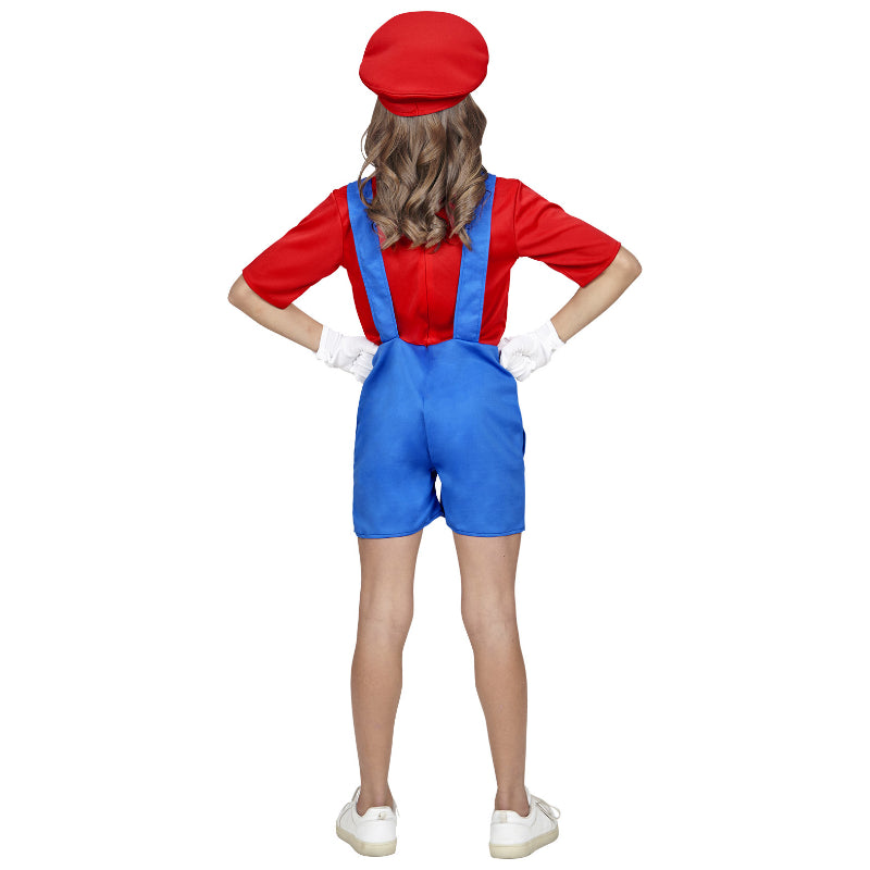 Disfraz de Mario Bros para niña espalda