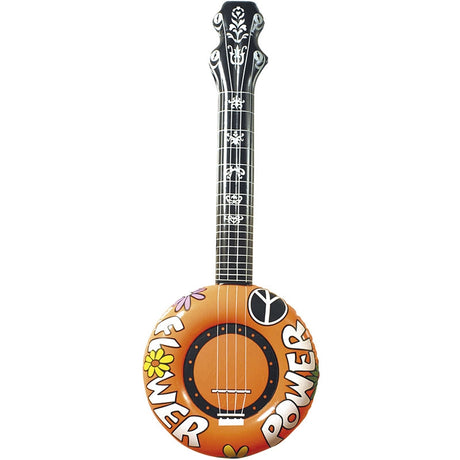 Banjo hinchable naranja packaging