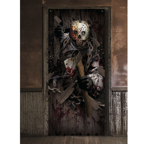 Decoración puerta Jason Voorhees