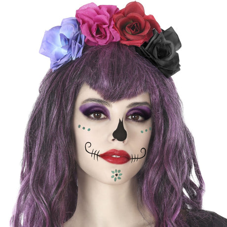 Diadema de Catrina multicolor