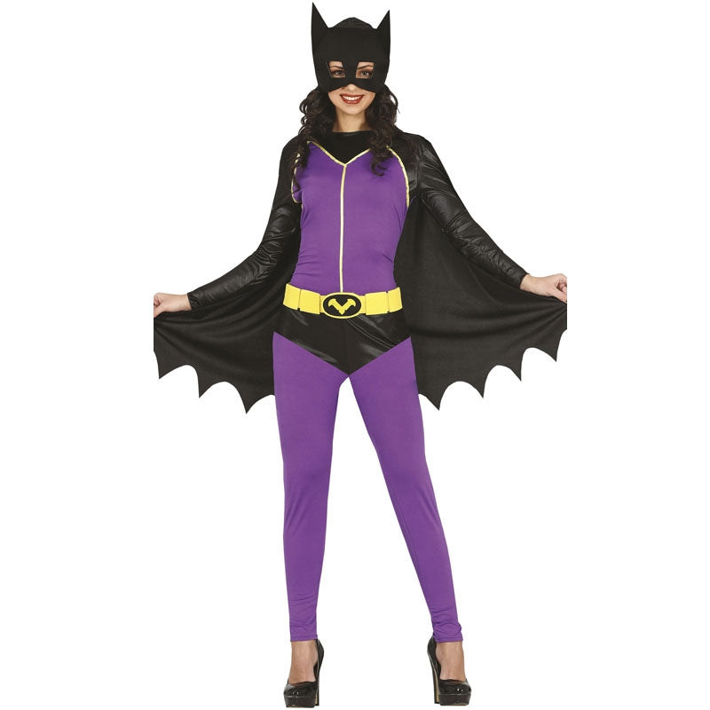 Disfraz de Batwoman morada para mujer