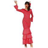 Disfraz de Flamenca lunares blancos para mujer