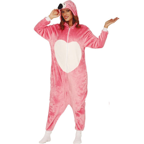 Disfraz de Flamenco Rosa Kigurumi para adulto