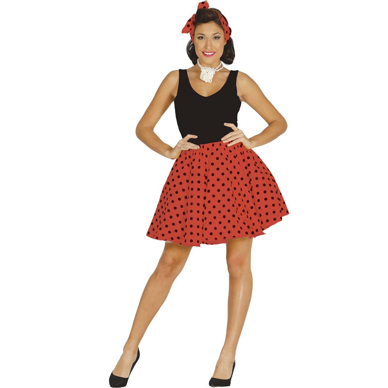 Disfraz de Pin Up años 60 rojo  para mujer