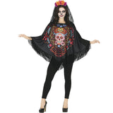 Disfraz de Poncho Día de los Muertos para mujer