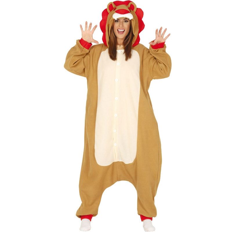 Disfraz de León Kigurumi para adulto