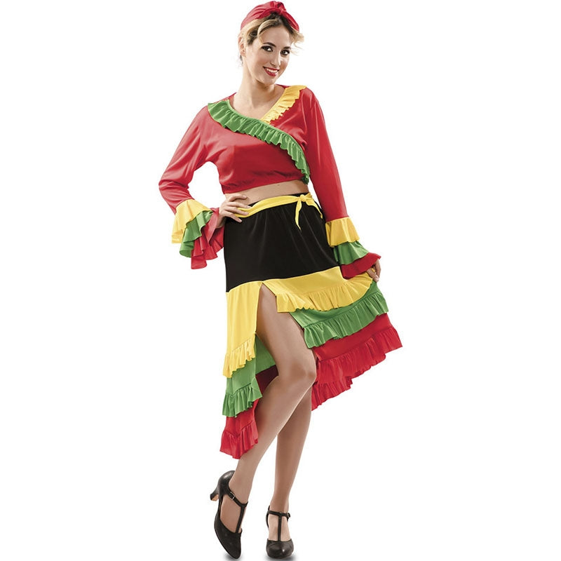 Disfraz de Rumbera colores para mujer