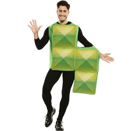 Disfraz de Tetris Verde para hombre