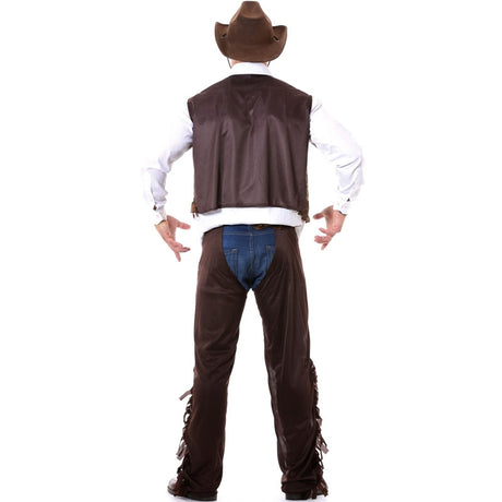 Disfraz de Vaquero Western para hombre espalda