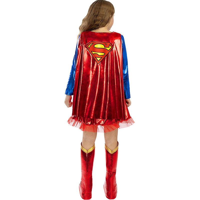 Disfraz de Heroína Supergirl deluxe para niña Espalda