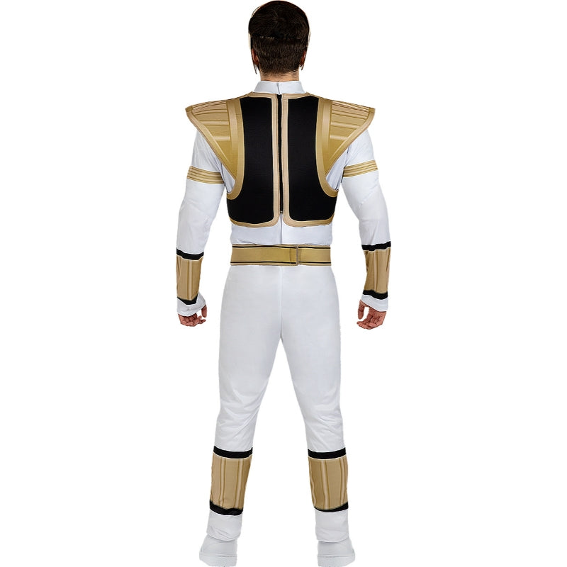 Disfraz de Power Ranger Blanco para hombre Espalda