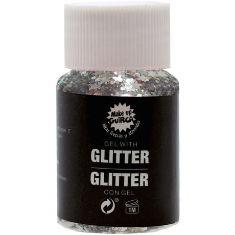 Gel con glitter plata