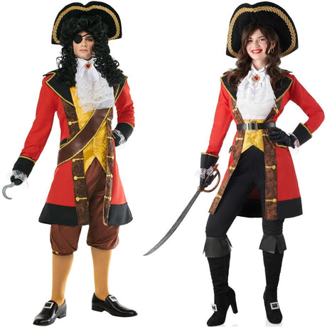 Pareja de Piratas Capitanes Hook