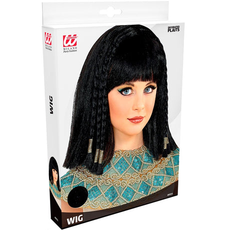 Peluca Cleopatra con trenzas packaging